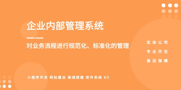 企业内部管理系统软件开发搭建